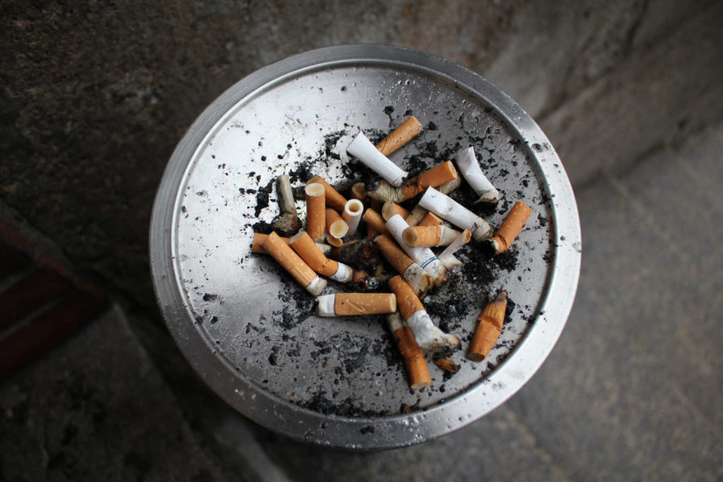 contaminación del tabaco y de las colillas